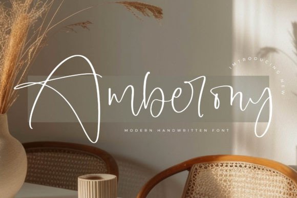 Amberony Typeface: A Graceful Script for Editorial Design