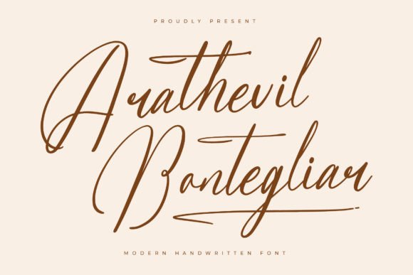 Arathevil Bontegliar: The Perfect Script Font for Crafters