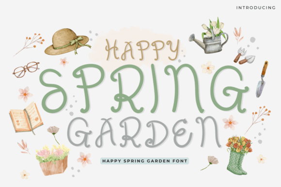 Happy Spring Garden Font for Branding