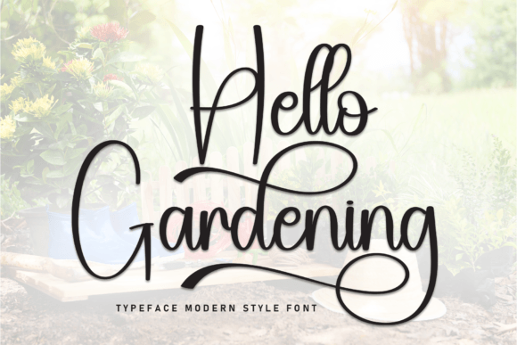 Hello Gardening: A Delicate Script Font for Editorial Design