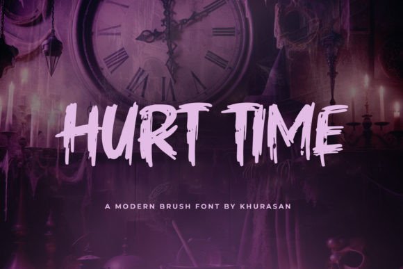 Hurt Time: A Modern Brush Typeface for Bold Web Headers
