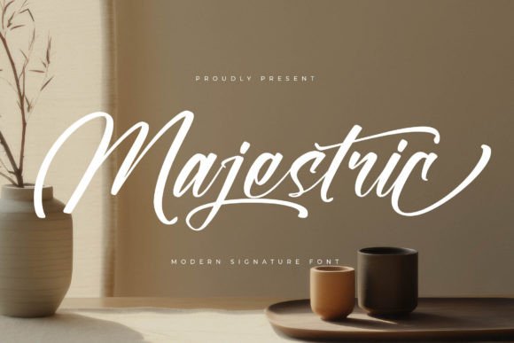 Majestric: A Sophisticated Script Typeface for Editorial Design